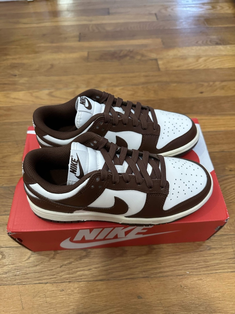 *Slightly Used* Nike Dunk Low Women White Brown (DD1503-124) Size 5.5W